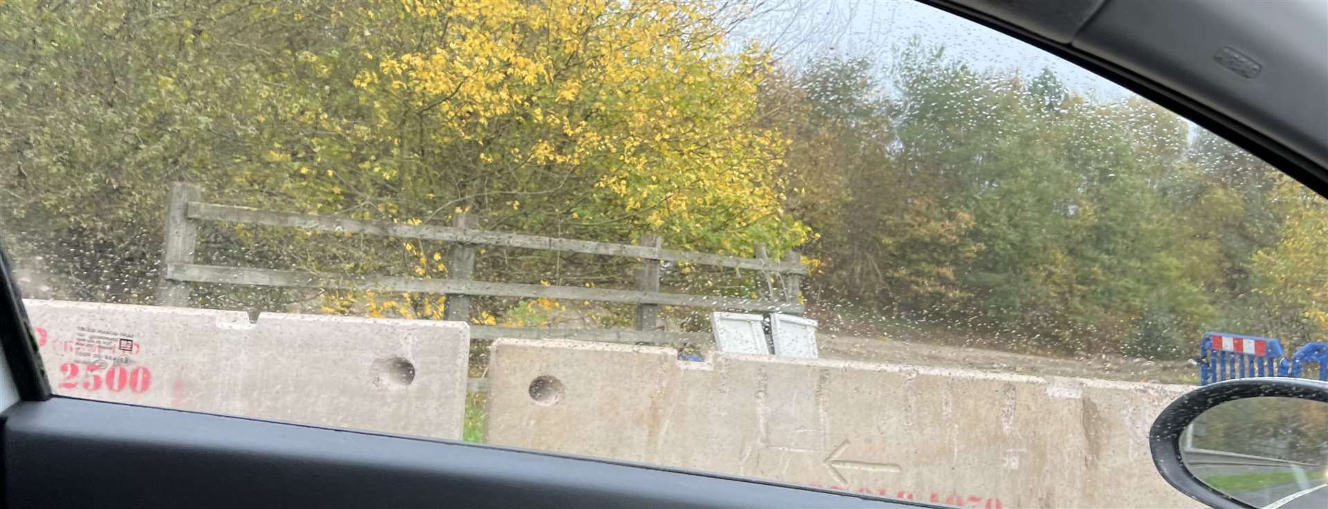 The blocked-off illegal dumping ground off the A289 Hasted Road