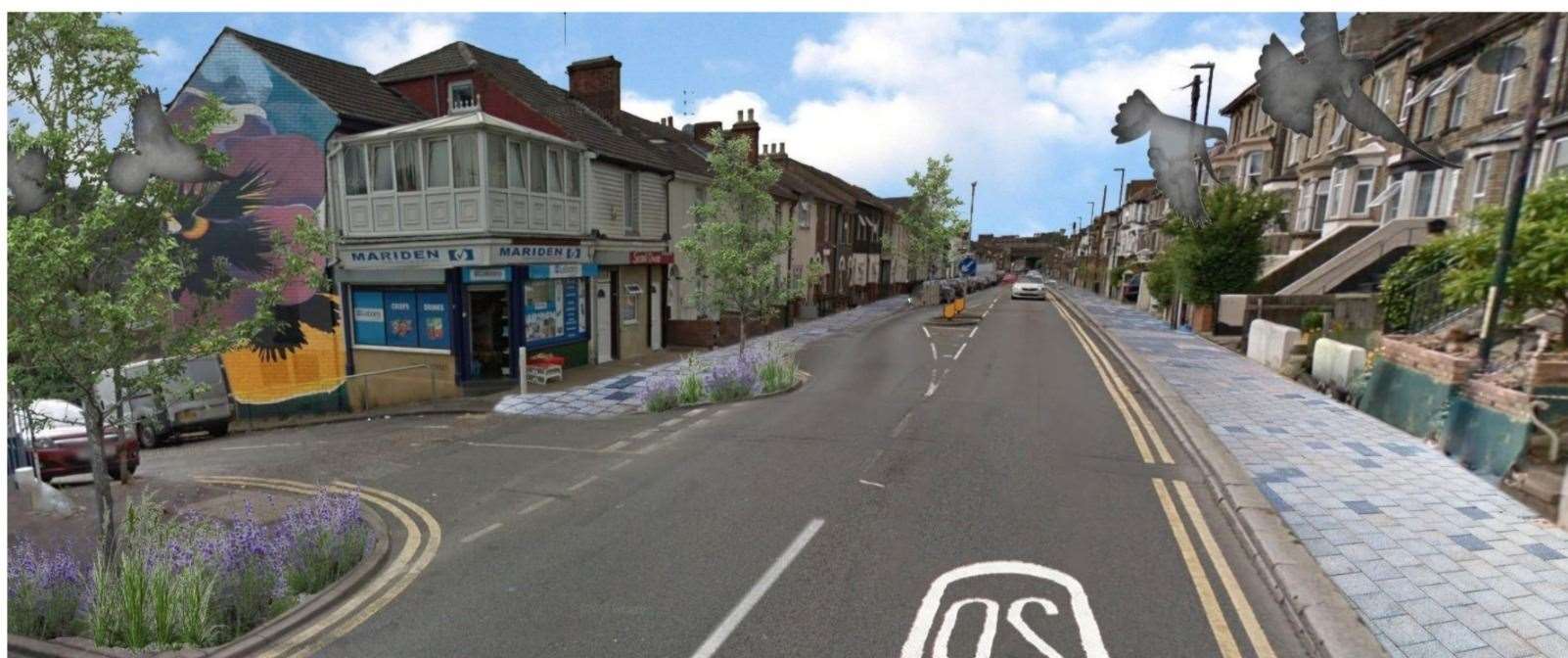A CGI impression of how Luton Road could be improved. Picture: ACNF