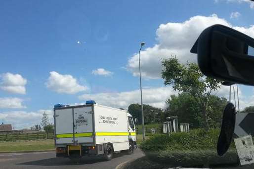 A bomb squad rushed out to reports of an unexploded device Picture: Quinty