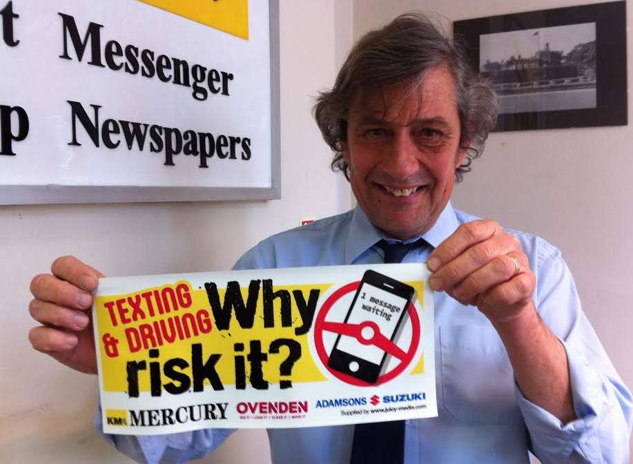 Mercury editor Graham Smith with the Why risk it? sticker