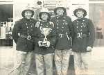 The retained firefighters win the station cup in the late 1960s