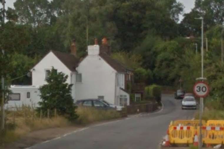 The bend in Kennington Road where KCC will carry out road widening works. Pic from Google Street View