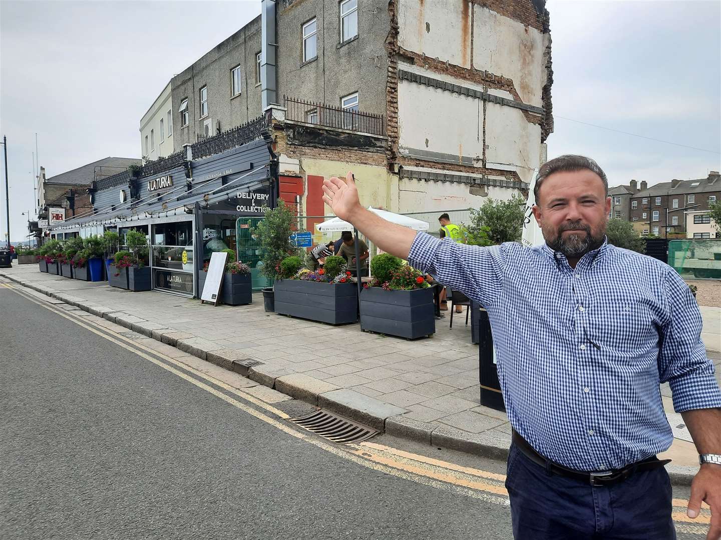 A La Turka owner Mehmet Dari believes the scheme on Herne Bay's seafront will cost as much as £4 million