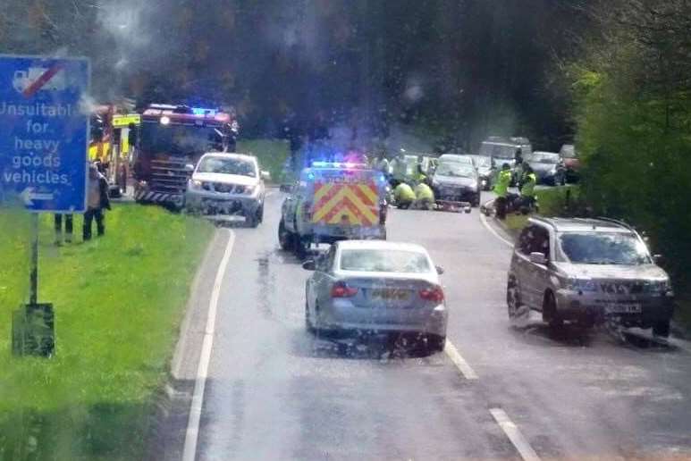 Scene of the crash near Wildwood. Picture: Amy Larking