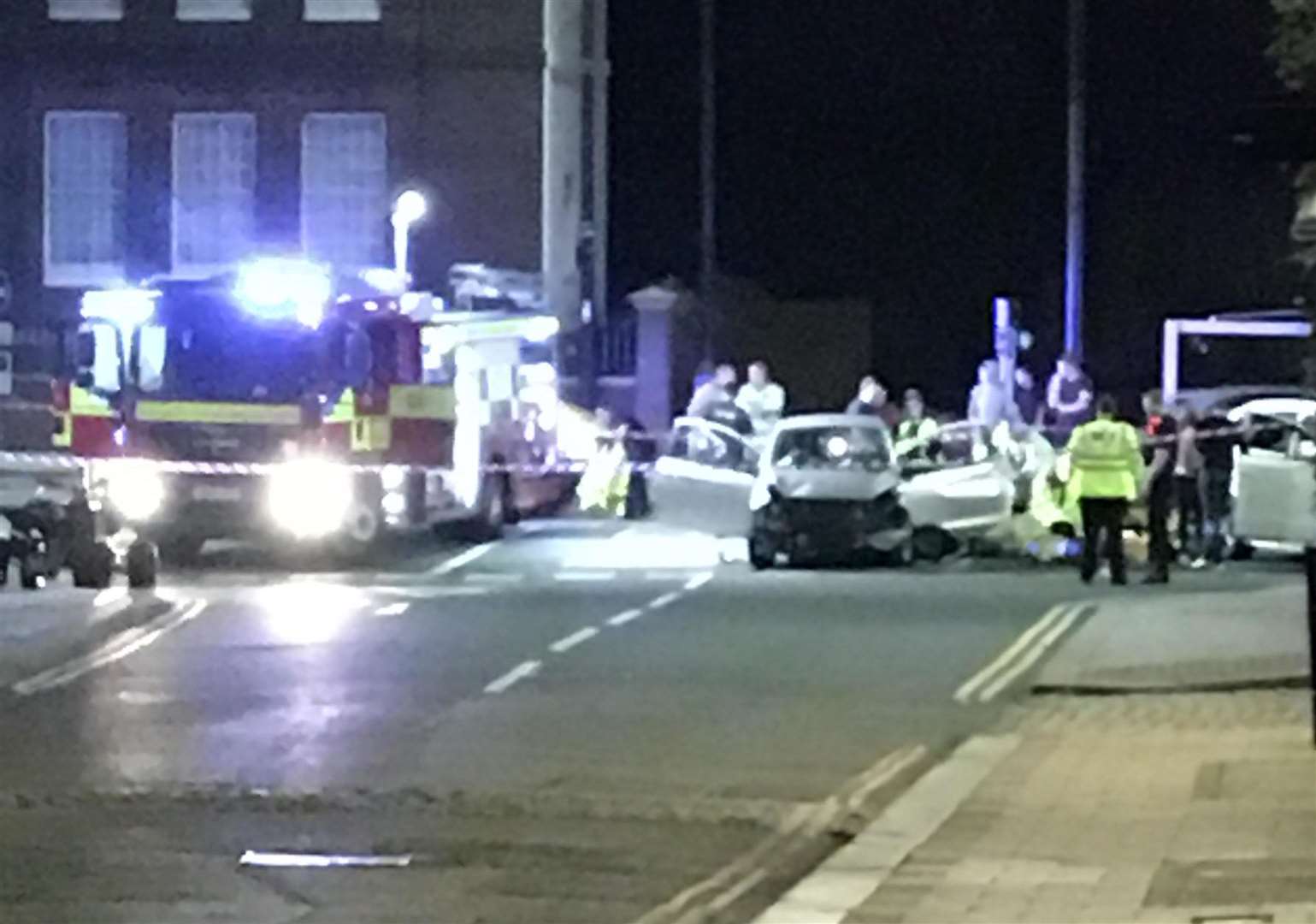 A woman was arrested on suspicion of drink-driving after crash in Corporation Street, Rochester