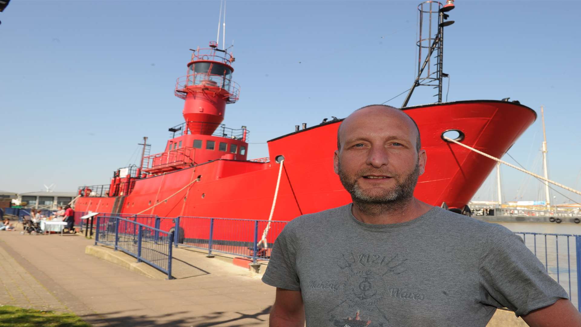 Gary Weston with the LV21 Lightship