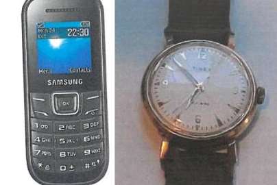 Brian Smart's watch and mobile phone which he it is believed he was wearing when he went missing.