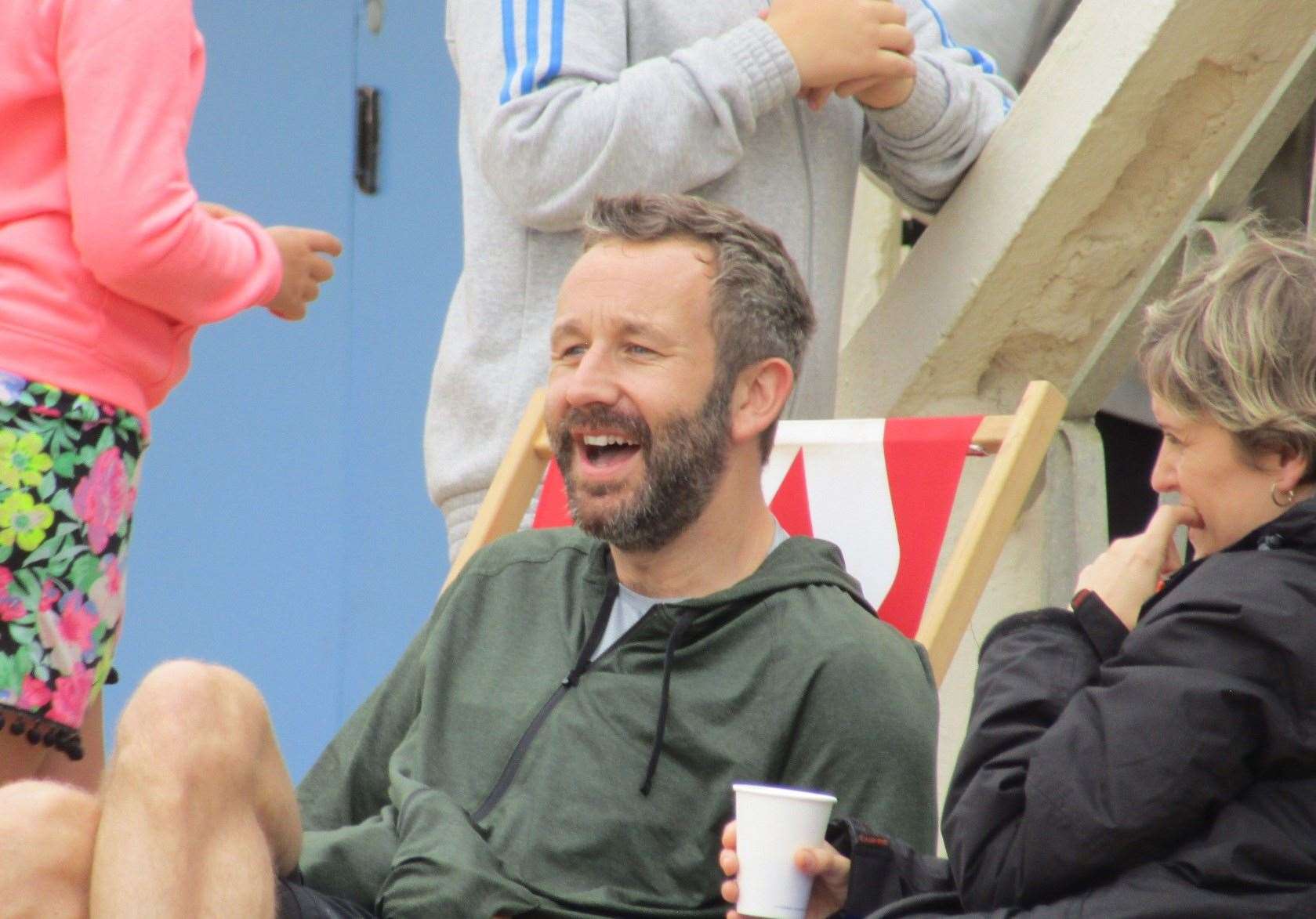 Chris O’Dowd on set for Juliet, Naked. He is pictured in Broadstairs but parts were filmed in Swale, too. Picture: Karen Neal