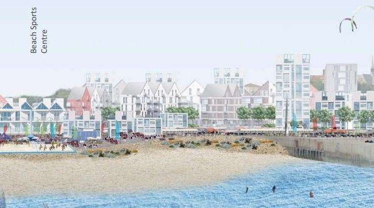 A view published in 2012 showing how the seafront could look