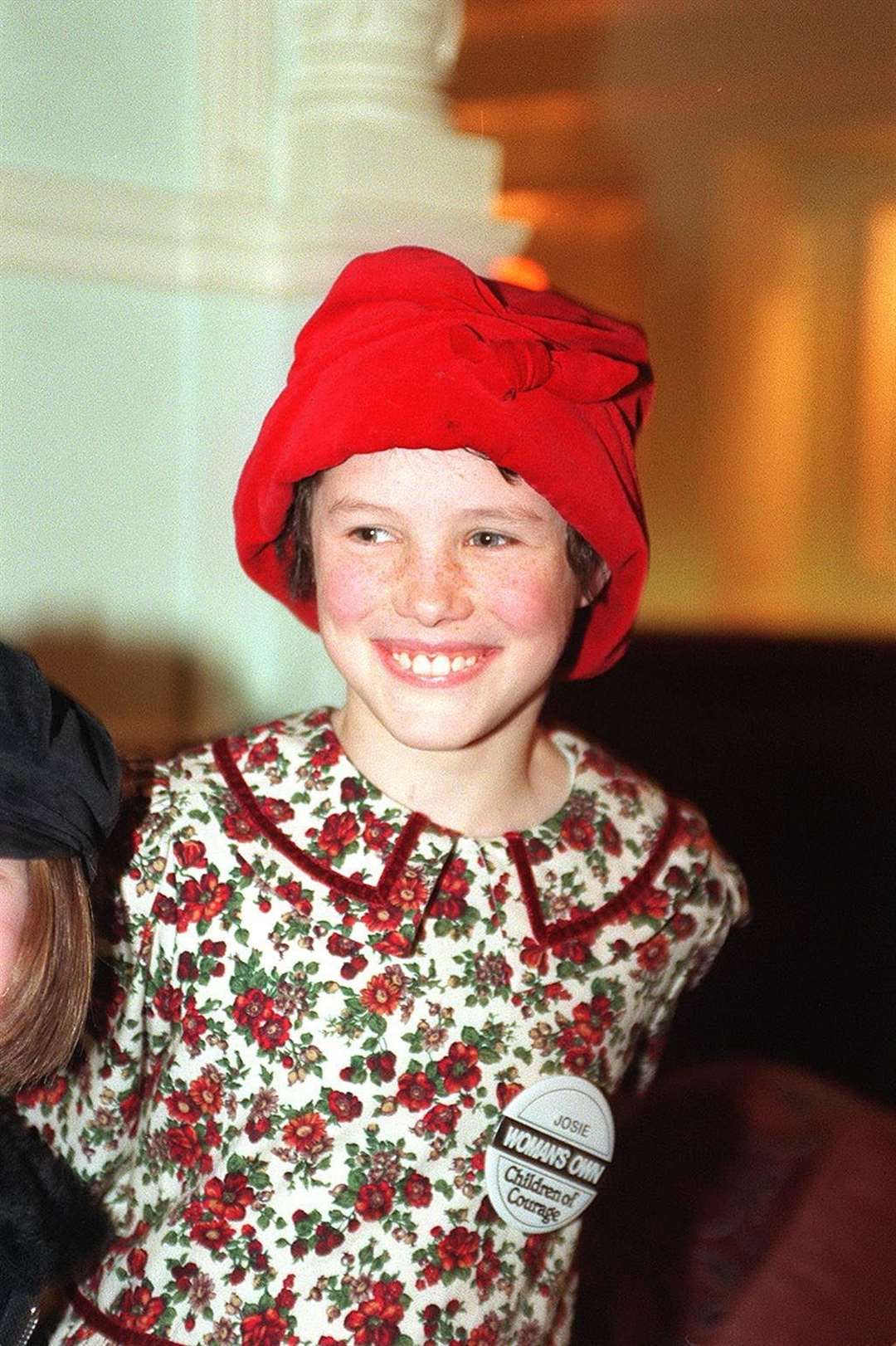 Josie Russell, then nine, was presented with a Children of Courage award by the Duchess of Kent