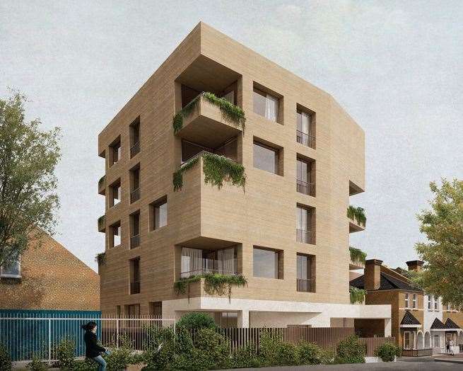 A total of 10 one-bedroom and four two-bedroom flats are to be built in Dartford town centre. Picture: Moll Architects