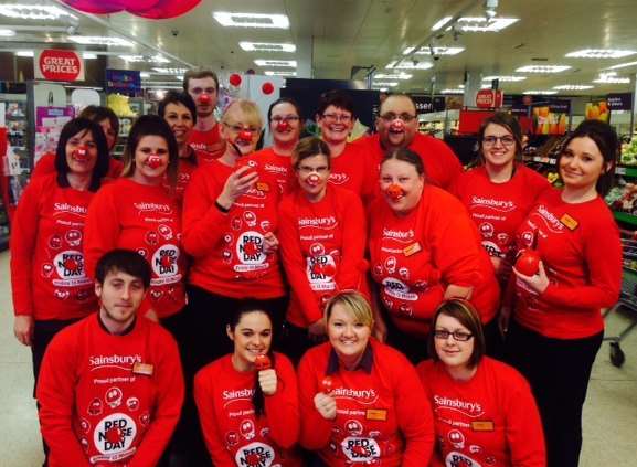 The Sainsburys team in Deal are ready for Red Nose Day