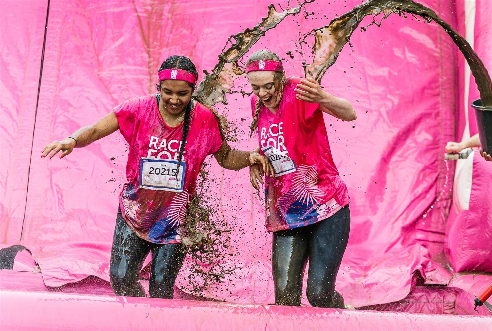 Participants can also take part in 'Pretty Muddy', a mud-splattered obstacle course