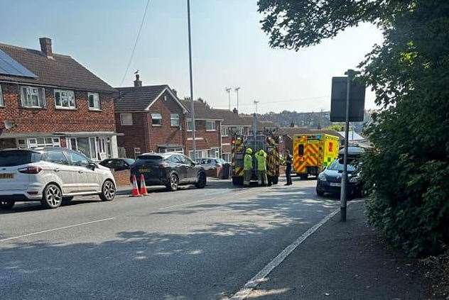 A van has overturned in a crash on College Road, Margate. Picture: Tarnya Louise