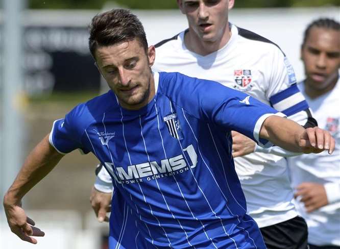Chris Whelpdale in action for Gillingham Picture: Andy Payton