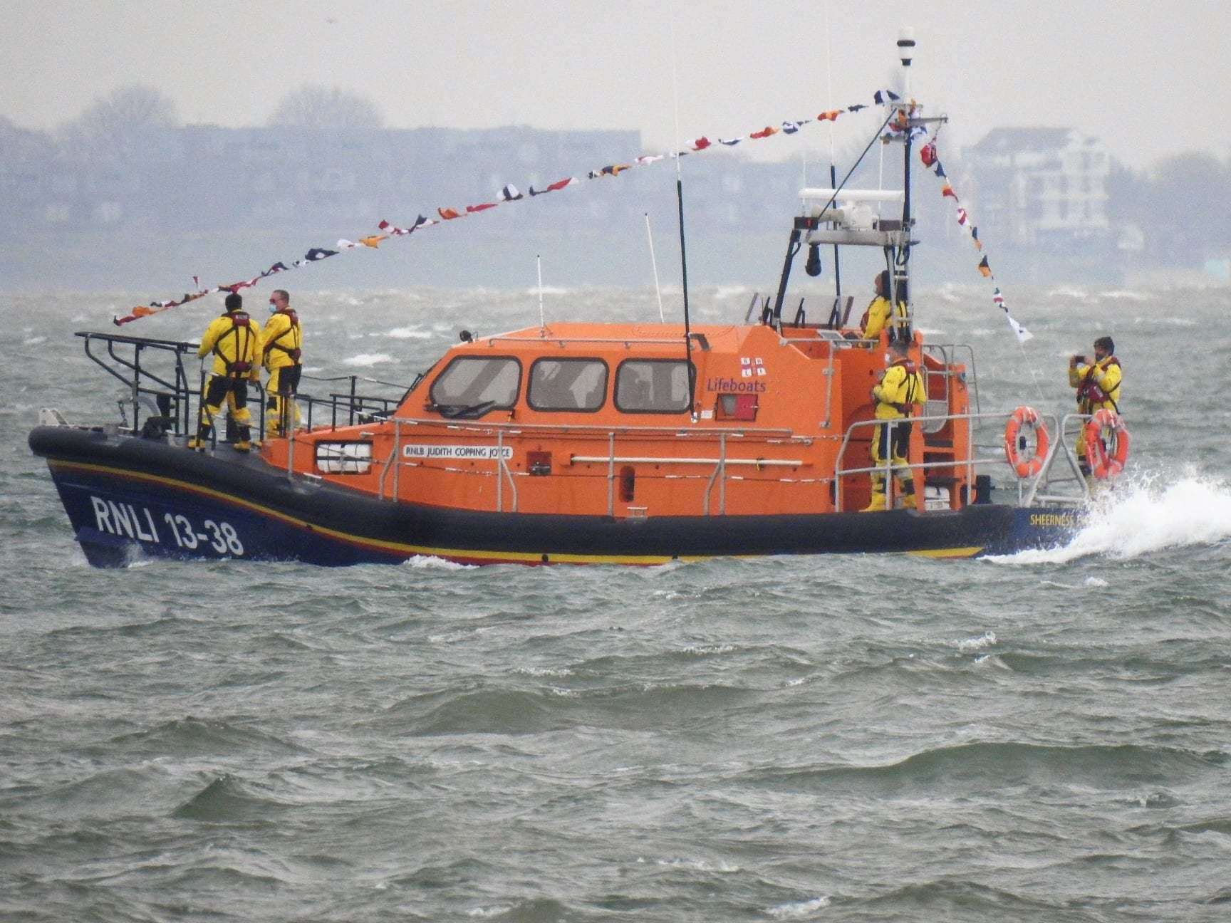 New Sheerness lifeboat the Judith Copping Joyce off Minster. Picture: Adam Young