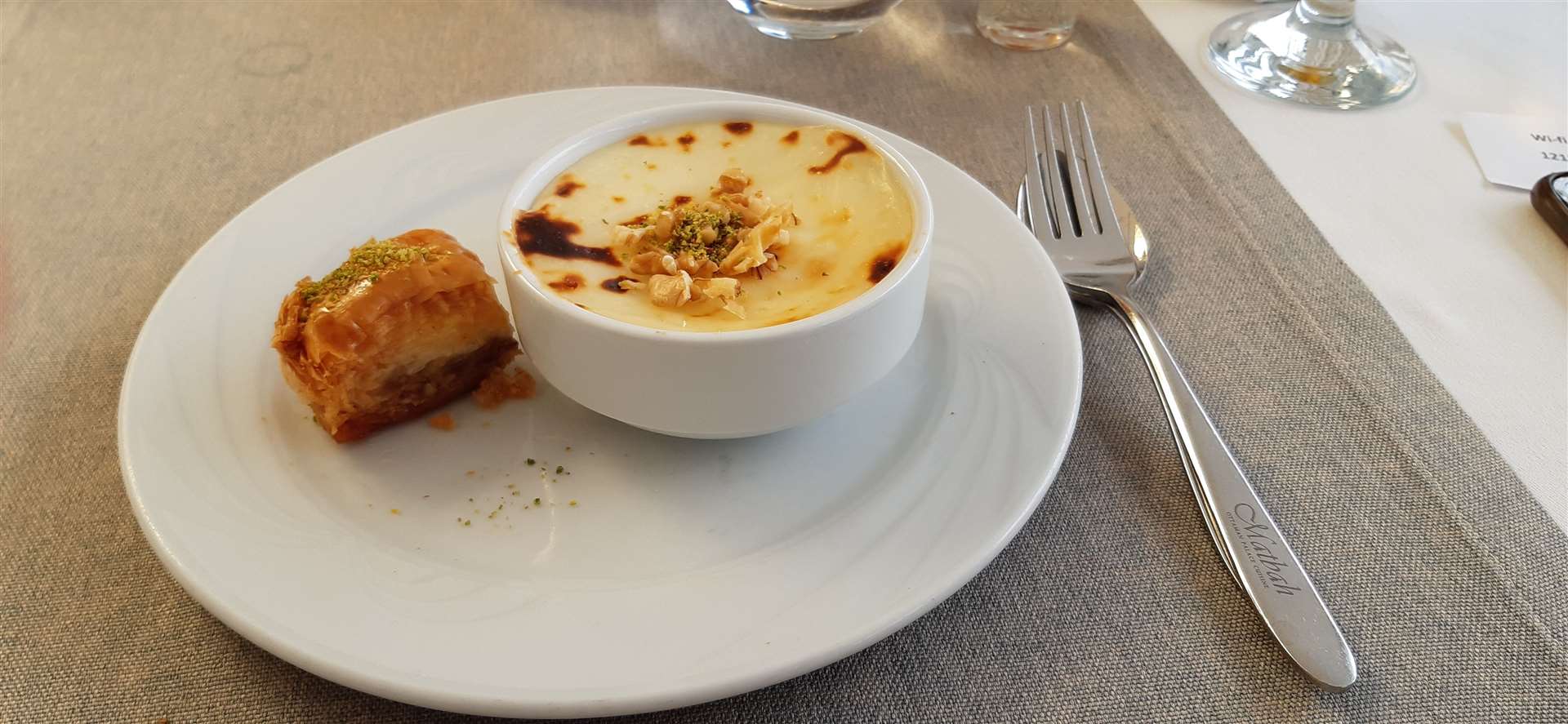 This baklava and rice pudding combo was a winner. Photo: Sean Delaney