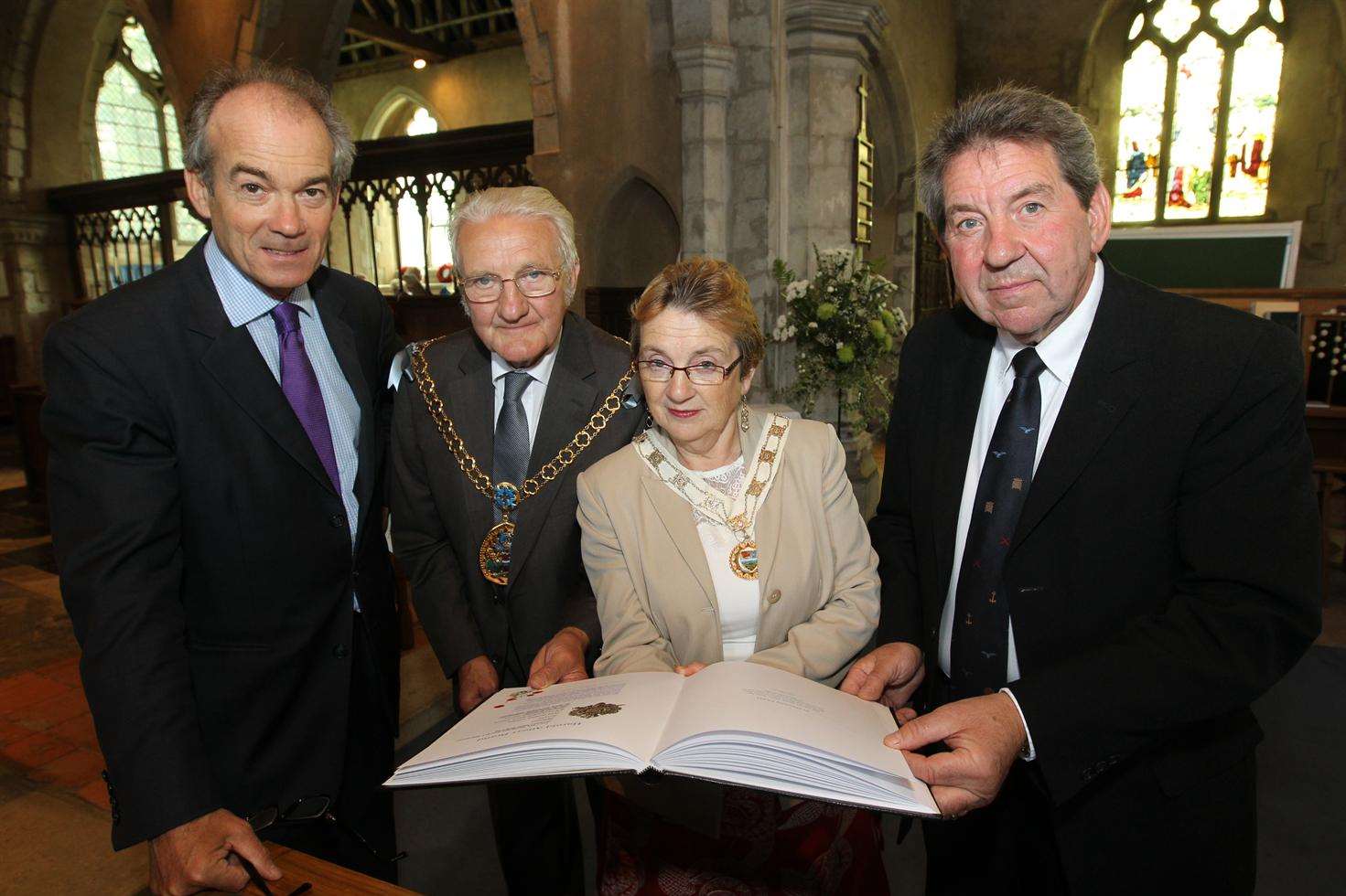 Vice-Lord Lieutenant of Kent, Richard Oldfield, Swale mayor, Cllr George Bobbin, mayoress Brenda Bobbin and Gordon Henderson MP