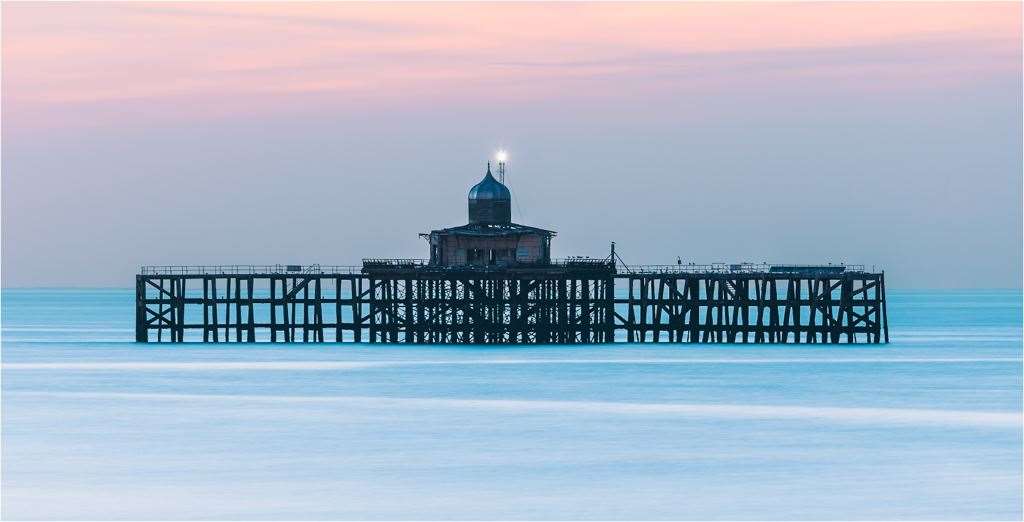 Herne Bay's pier head now stands isolated, in a state of decay. Picture: Clare Edmonds