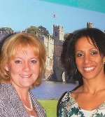 Dame Kelly, right, pictured at the Ramada Hotel, Hollingbourne, with Sandra Matthews-Marsh, chief executive of Kent Tourism Alliance