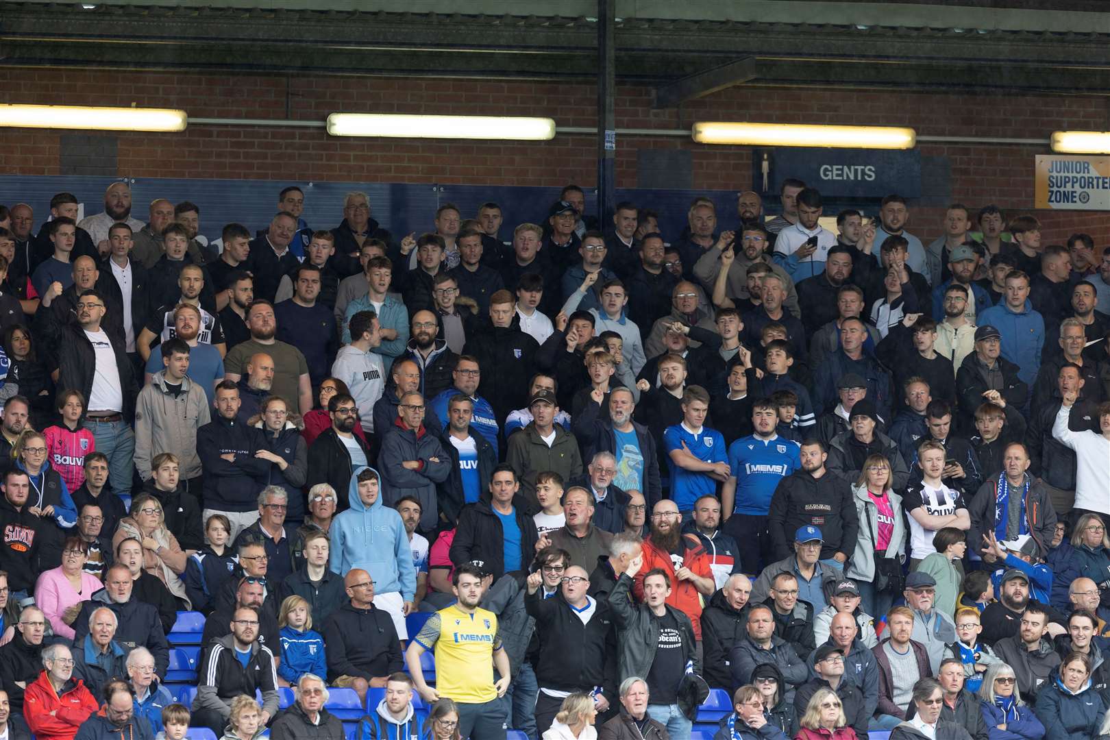 There was a sizeable following at Stockport to cheer on the Gills Picture: @Julian_KPI