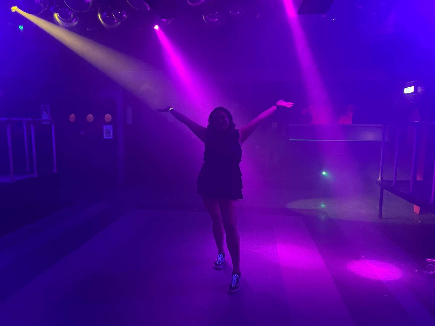 Reporter Megan Carr was the only one on the dance floor at Tap N Tin. Picture: Megan Carr