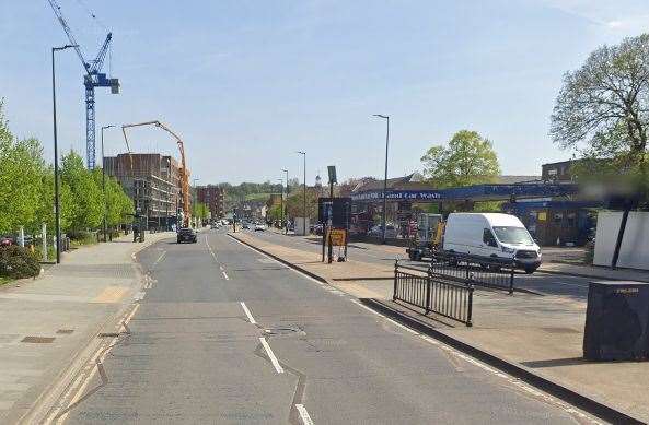 Police pulled the car over for a spot check in Corporation Street, Rochester. Picture: Google Street View