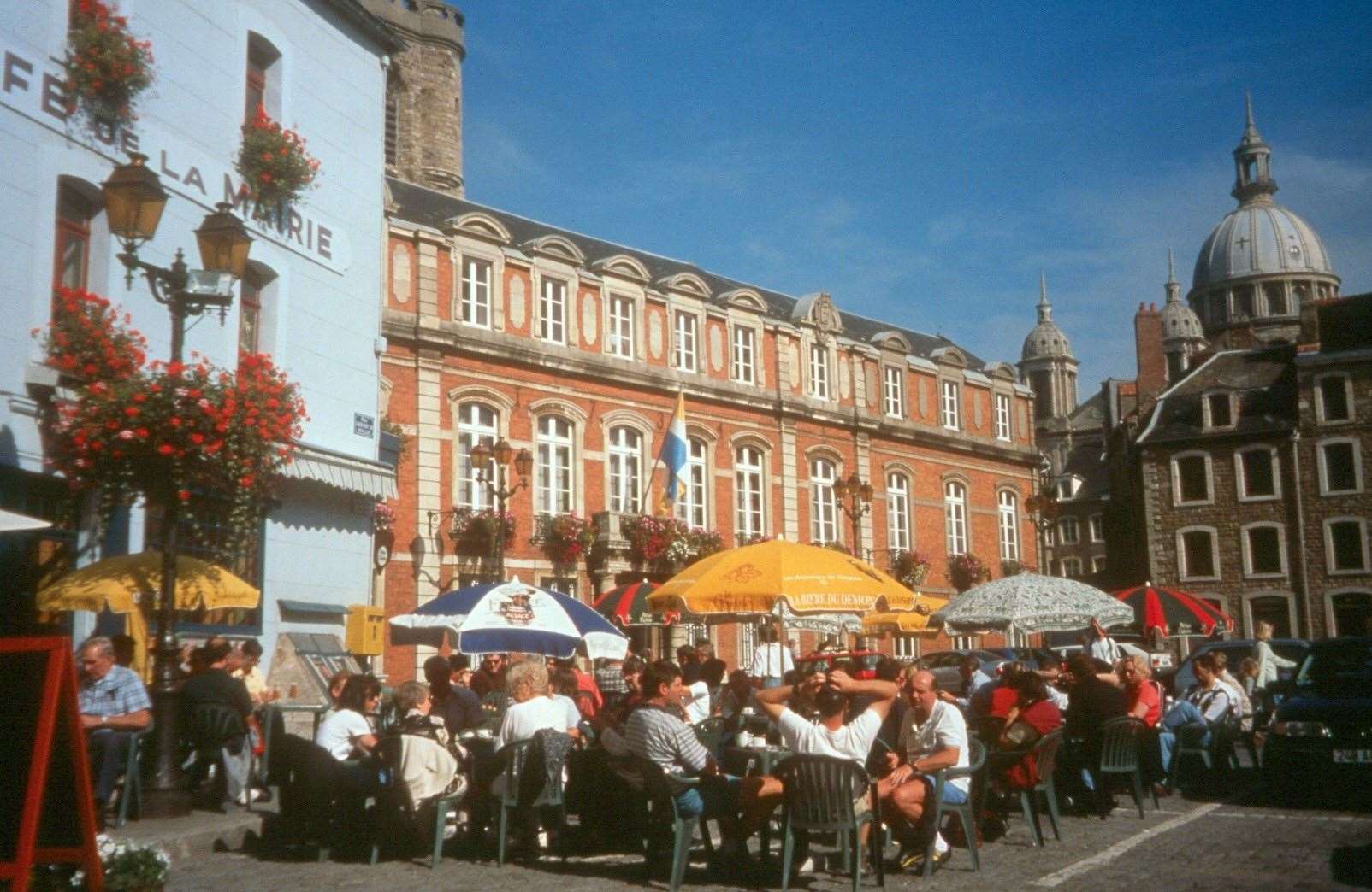 The Hotel de Ville made a fine backdrop for a drink in Boulogne. Picture Nick Stevens