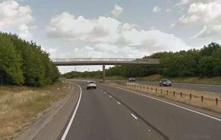 The bridge over the A249 near Kemsley. Picture: Google