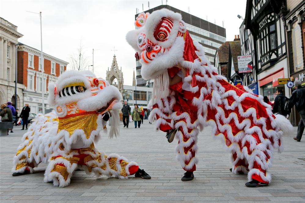 Chinese New Year celebrations in Maidstone's Jubilee Square