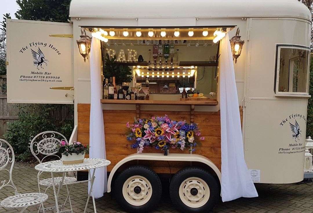 Lots of local businesses, including the Flying Horse mobile bar, will be at the artisan market at Bluewater. Picture: UMPF