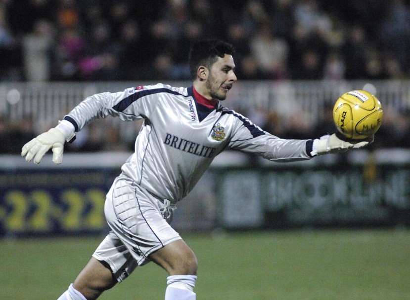 Deren Ibrahim pictured during his season with Maidstone United Picture: Martin Apps