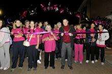 Last year's Moonlit walkers get underway by Maidstone and the Weald MP Ann Widdecombe