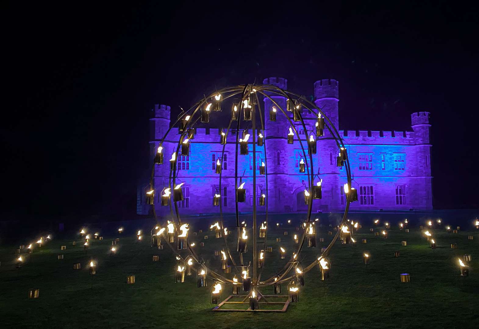 Leeds Castle's lights event reopened to the public on Tuesday