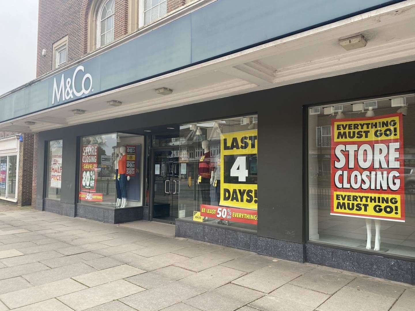 M&Co in Tenterden is closing later this week. Picture: Sue Ferguson