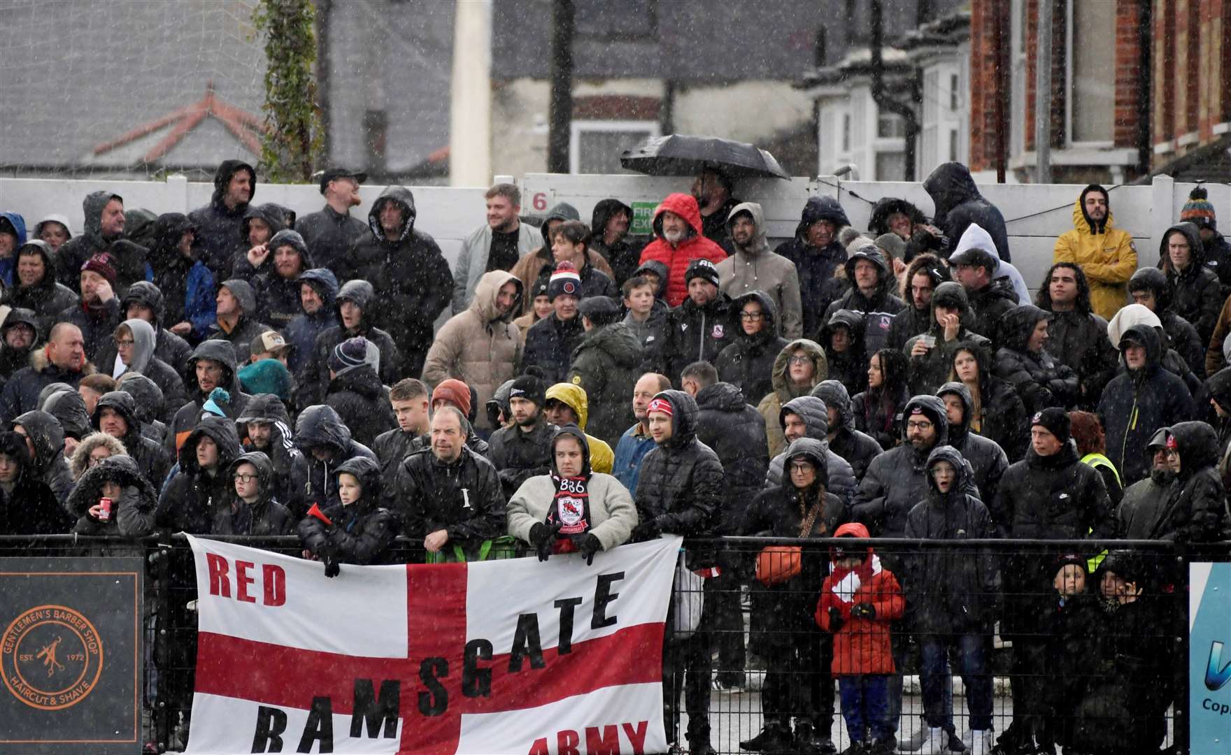 Ramsgate’s fans at Southwood during the Rams’ FA Cup run - the club will not be ground-sharing with Kent County League Minster during the 2024/25 season. Picture: Barry Goodwin