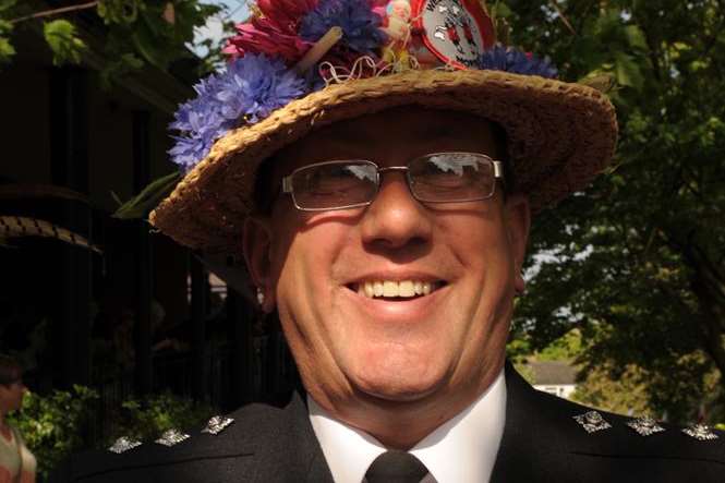 Phil Painter was a regular at Gravesham events, seen here at the St George's Day parade.