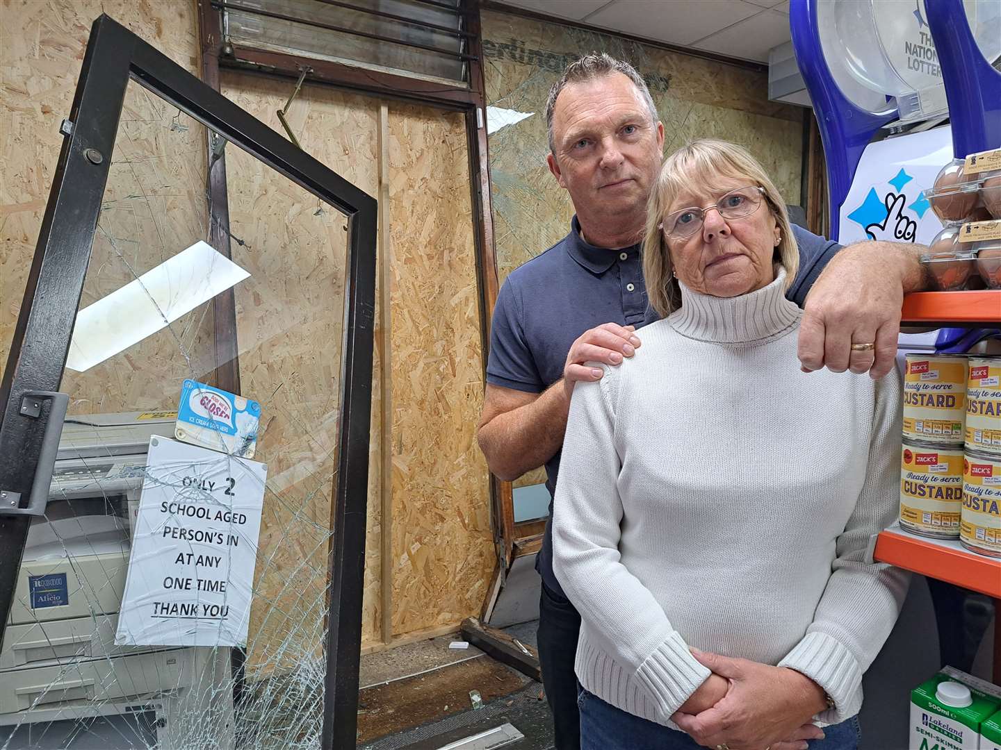 Richard and Anne Manuel own St. Stephens News in Canterbury which was the victim of a ram-raid burglary