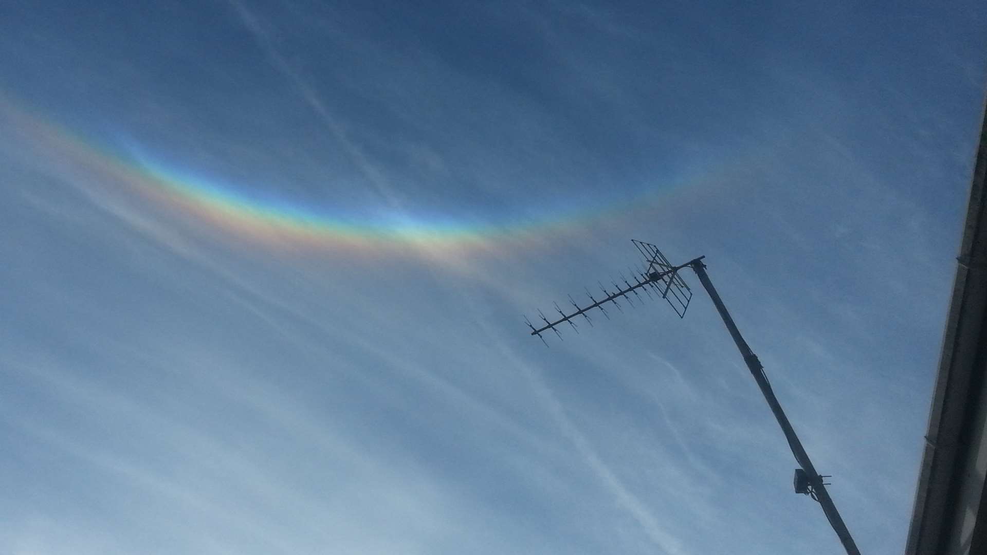 The "upside-down rainbow" over Willesborough in Ashford. Picture: Kelly Taylor