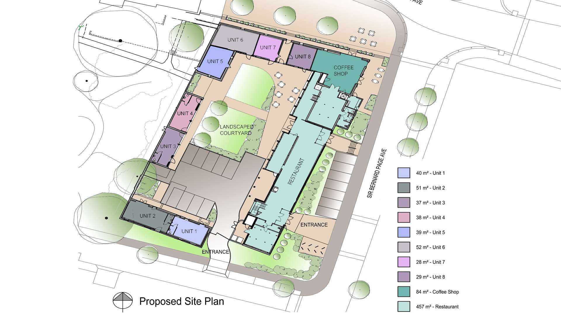 The proposed site plan