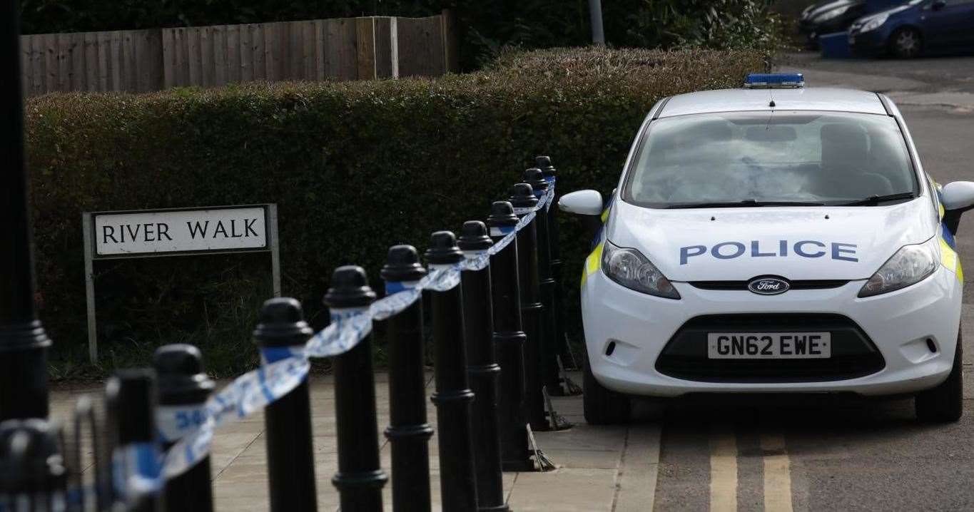 Part of Tonbridge town centre is closed off today after a stabbing Picture: UK News in Pictures