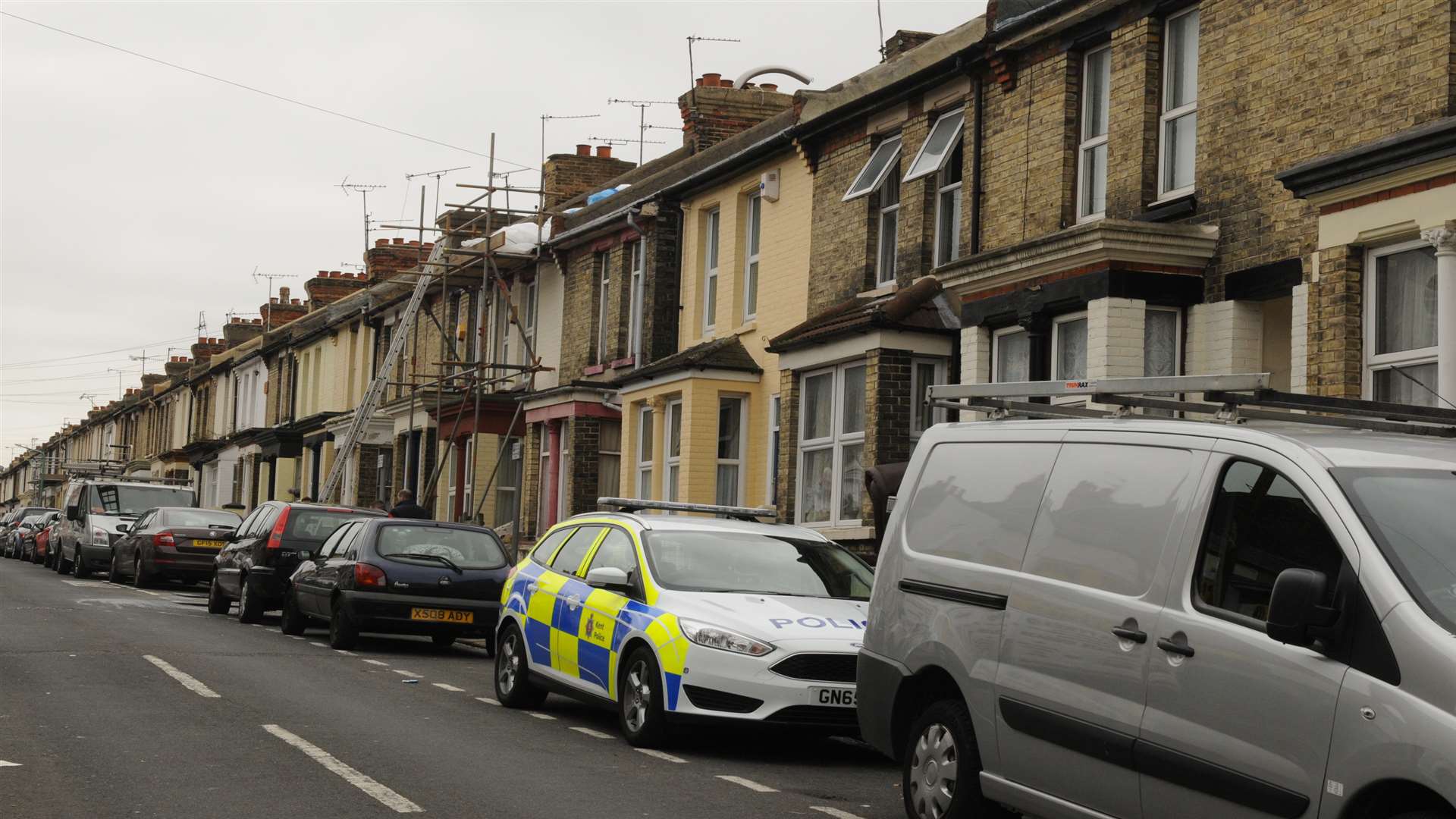 Police guarded the house in Priestfield Road, after the boy was found ill.