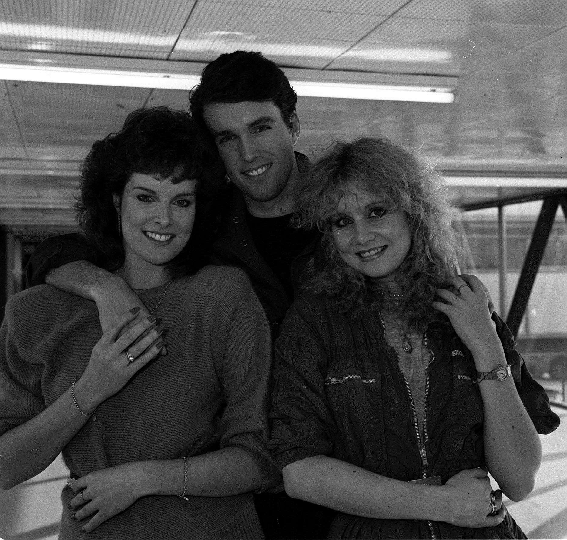 Tight Fit pictured in 1982: Carol Dean (left), Vicky Pemberton and Steve Grant (PA)