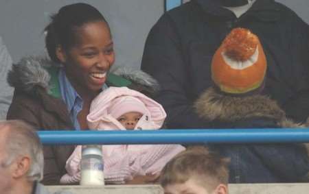 FACES IN THE CROWD: Jamelia holding baby daughter Tiani. Picture: GRANT FALVEY
