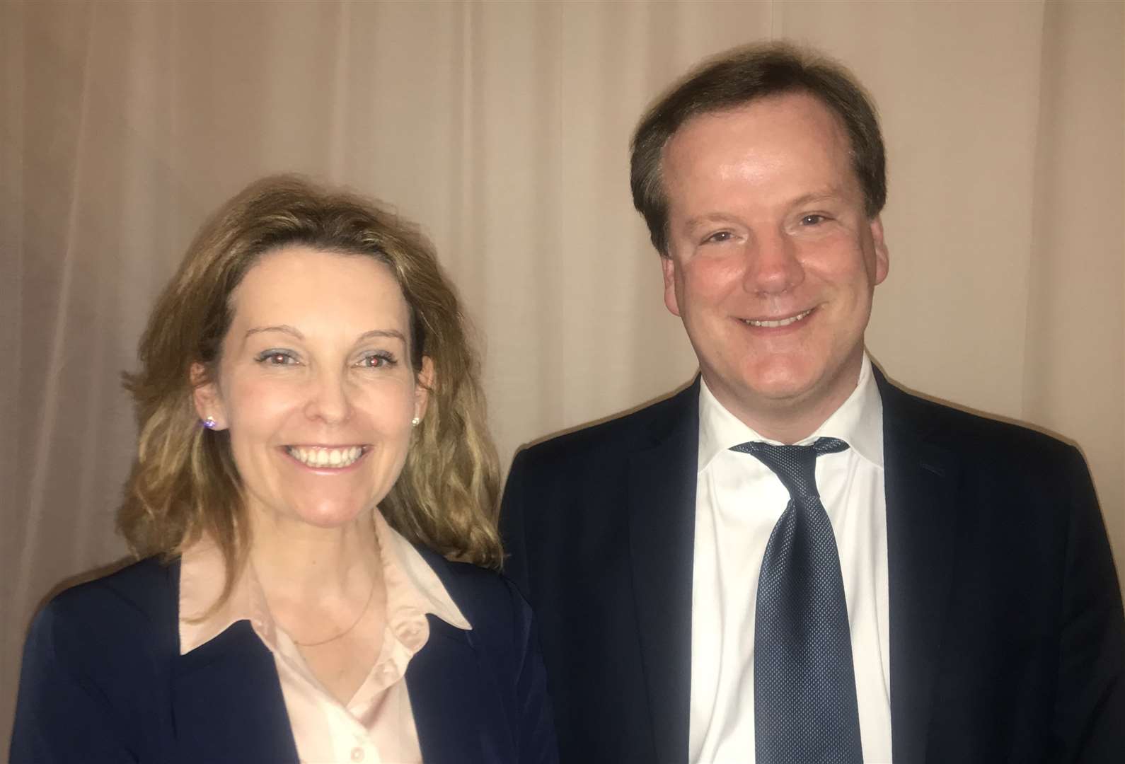 Natalie Elphicke after her election win with husband and former MP Charlie