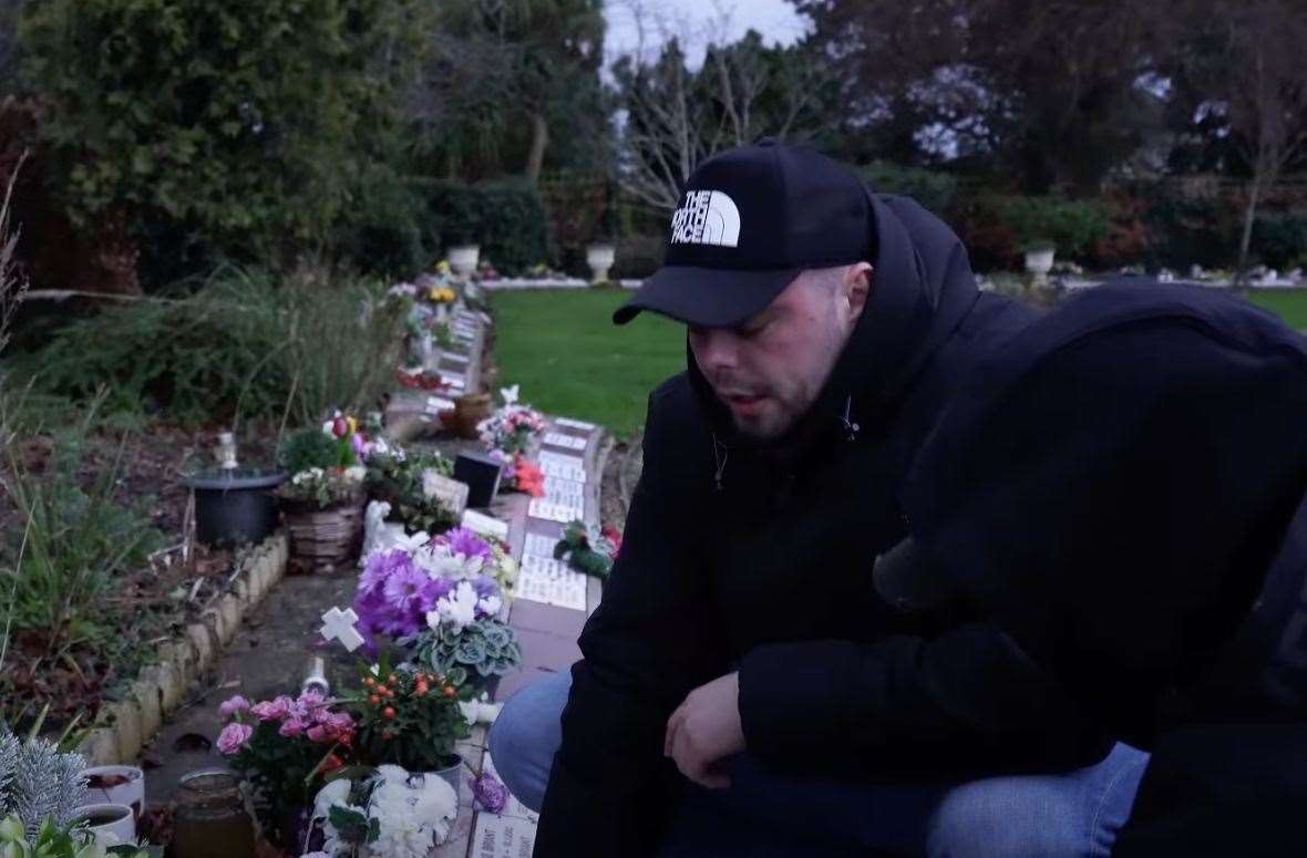 Tyla Wanstall filmed the music video and the graves of his mum Leah and his sister Brooke. Picture: Tyla Wanstall