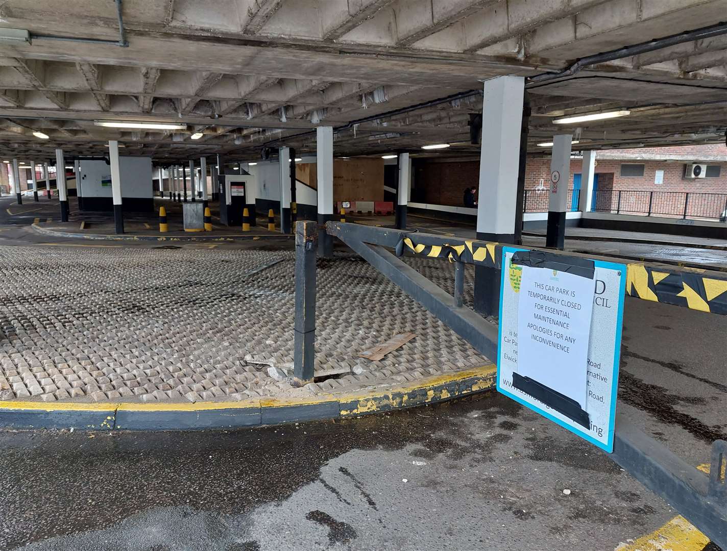Park Mall car park was closed by Ashford Borough Council last night