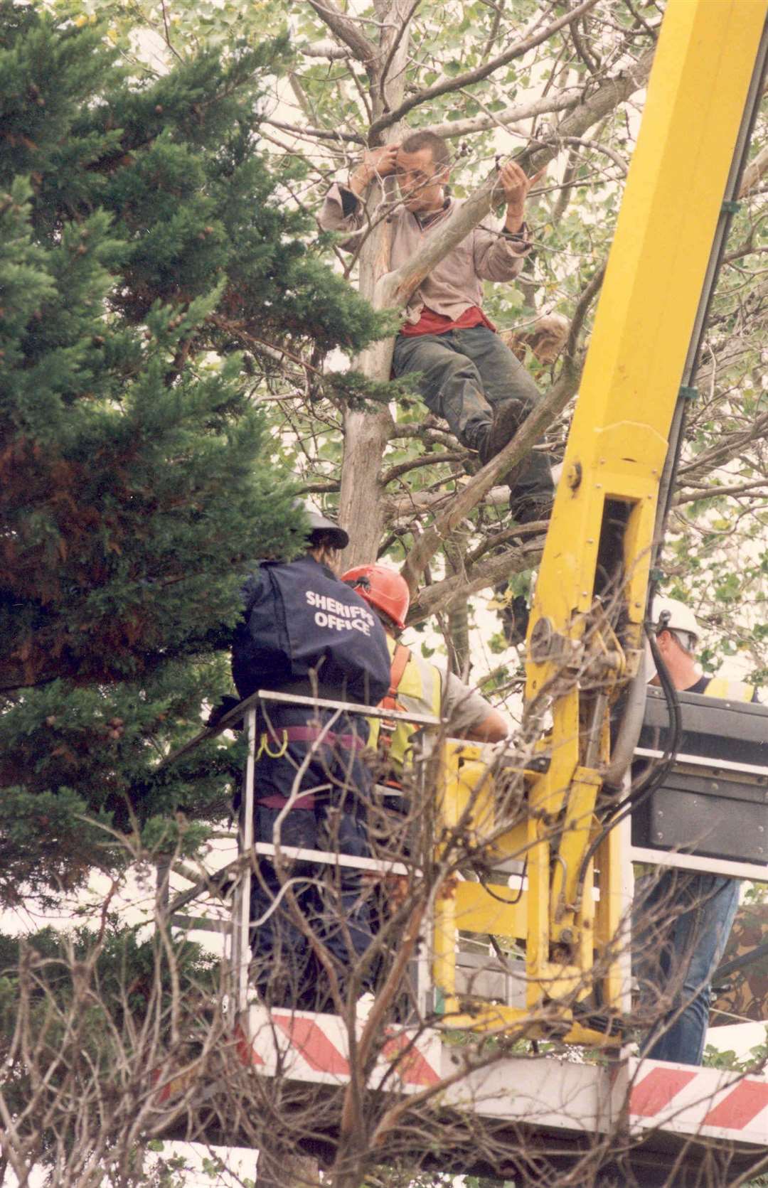 Protesters obstructed the construction of the New Thanet Way in 1995