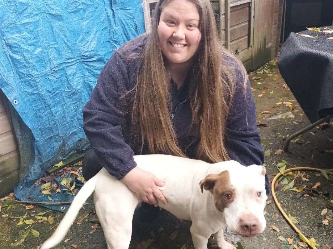 Liza and Swale Borough Council dog warden, Mel Hertbert. Picture: SBC