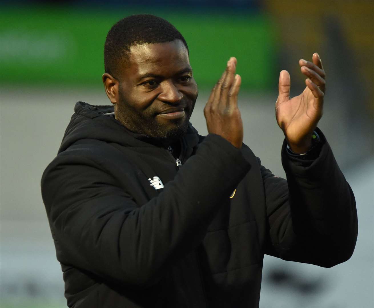 Maidstone United caretaker boss George Elokobi. Picture: Steve Terrell